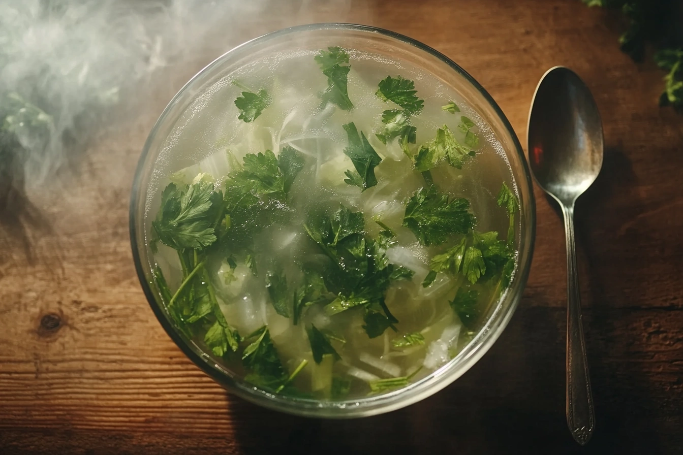 Овочевий суп з кропом та петрушкою